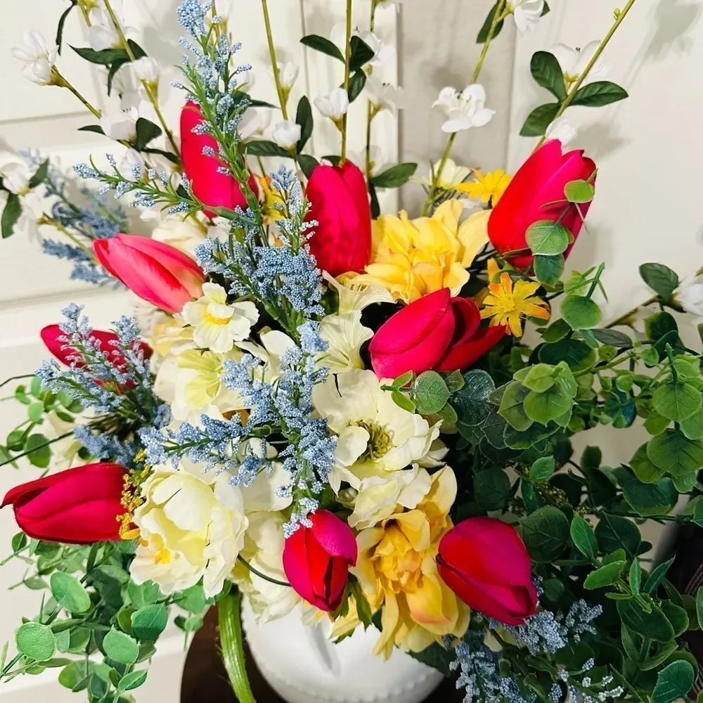 Floral Spring Summer Artificial Bouquet Flowers